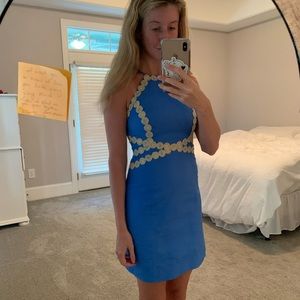 Blue with gold trim Lilly Pulitzer Dress